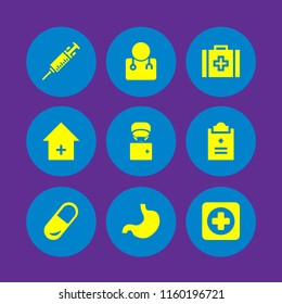 clipboard icon. 9 clipboard set with patient and doctor vector icons for web and mobile app