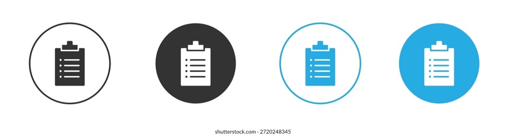 Ícone da área de transferência para design de aplicativo e Web. Ilustração de elemento simples.