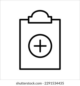 Clipboard Icon. Black flat style on white background.