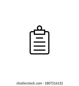 Clipboard Icon  in black line style icon, style isolated on white background
