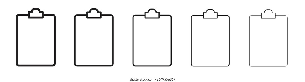 Icono de Portapapeles signo de Vector blanco y negro
