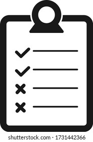 clipboard icon. Check mark icon. check list icon. list icon vector illustration 
