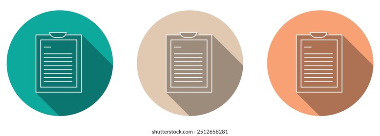 Ícone Área de transferência. Lista de verificação com marcas de verificação no fundo branco eps 10.