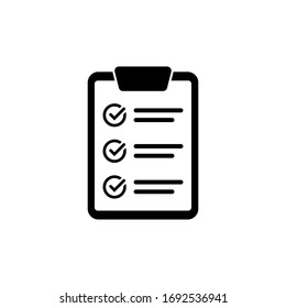Clipboard Icon. Checklist Sign Symbol For Web Site And App Design.