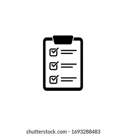 Clipboard Icon. Checklist Sign Symbol For Web Site And App Design.