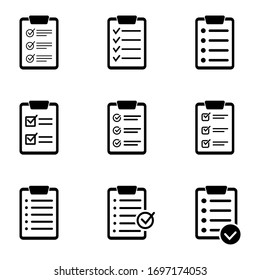 Clipboard icon. Checklist sign symbol for web site and app design.