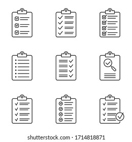 Clipboard icon. Checklist sign symbol for web site and app design.