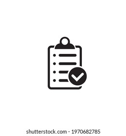 Clipboard icon. Checklist sign symbol for web site and app design.
