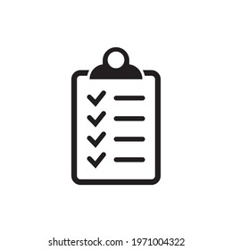 Clipboard icon. Checklist sign symbol for web site and app design.