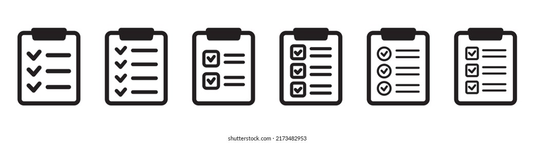 Clipboard icon. Checklist sign symbol for web site and app design.
