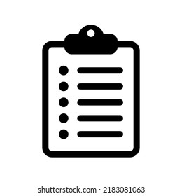 Clipboard icon. Checklist sign symbol for web site and app design.
