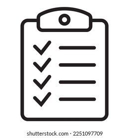 Clipboard icon. Checklist sign symbol for web site and app design. To do list icon.