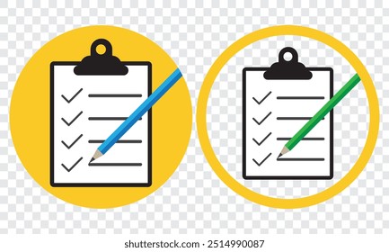 Clipboard icon. Checklist sign symbol for web site and app design. EPS 10.