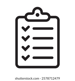 Clipboard icon. Checklist sign symbol for web site and app design.