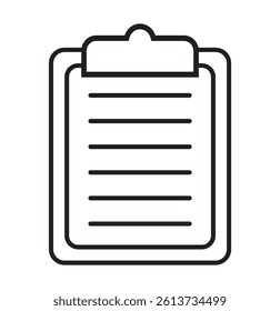 Clipboard icon. Checklist sign symbol for web site and app design. 