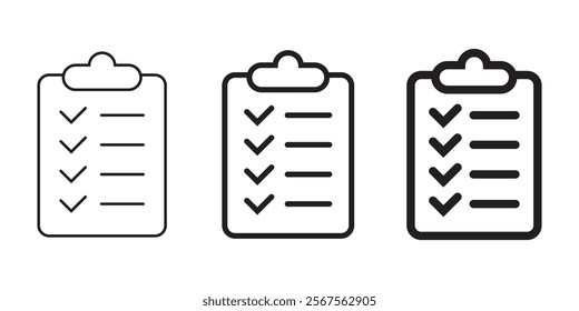 Clipboard icon. Checklist icon or symbol.