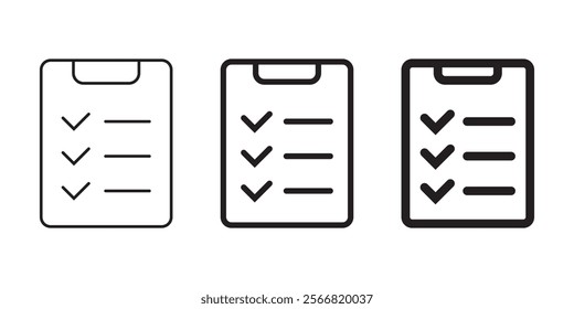 Clipboard icon. Checklist icon symbol for web site and app design.