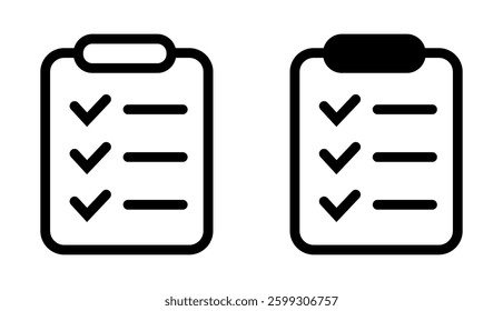 Clipboard icon. Checklist icon. Vector.