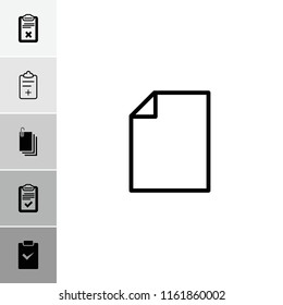 Clipboard icon. collection of 6 clipboard filled and outline icons such as . editable clipboard icons for web and mobile.