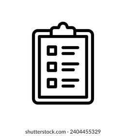 The clipboard icon contains a list of tasks
