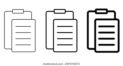 Clipboard icon, copy icon. Copy paste vector icons. Copy icon set.
