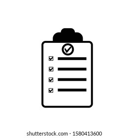 clipboard icon design with a check mark above and many in search