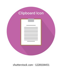 clipboard icon design . flat . symbol
