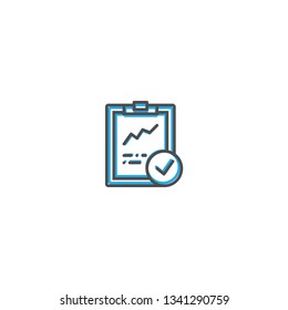 Clipboard icon design. Marketing icon line vector illustration design
