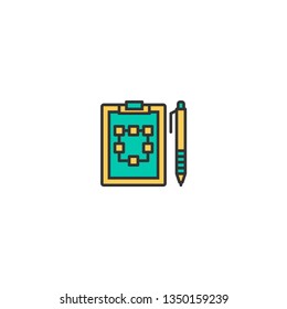 Clipboard icon design. Marketing icon vector illustration