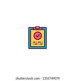 Clipboard icon design. Marketing icon vector illustration