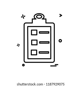 Clipboard icon design vector