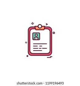 Clipboard icon design vector