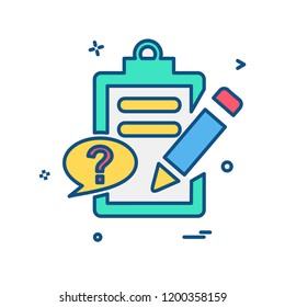 Clipboard icon design vector