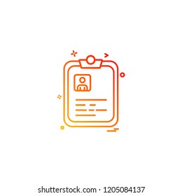 Clipboard icon design vector