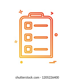 Clipboard icon design vector