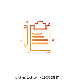 Clipboard icon design vector 