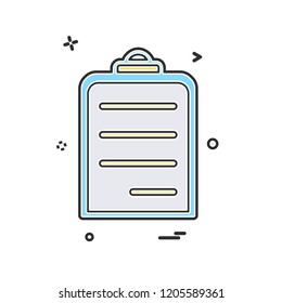 Clipboard icon design vector