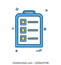 Clipboard icon design vector