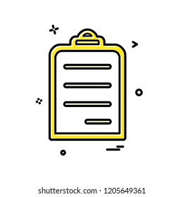 Clipboard icon design vector