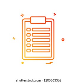Clipboard icon design vector
