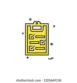 Clipboard icon design vector