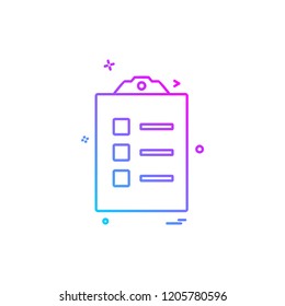 Clipboard icon design vector