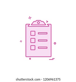Clipboard icon design vector