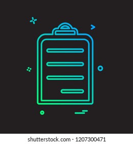 Clipboard icon design vector