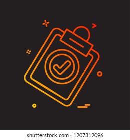 Clipboard icon design vector