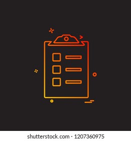 Clipboard icon design vector