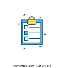Clipboard icon design vector 