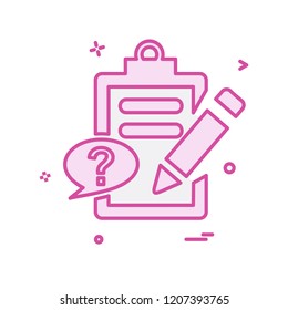 Clipboard icon design vector