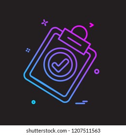 Clipboard icon design vector