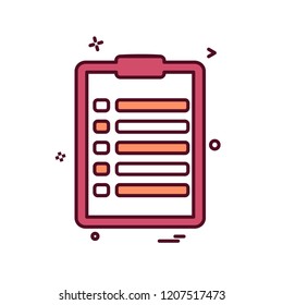 Clipboard icon design vector